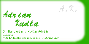 adrian kudla business card
